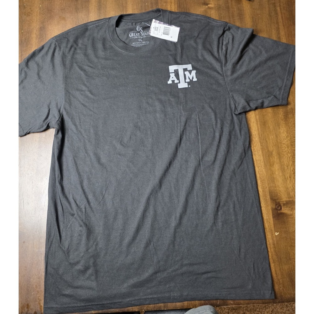Texas A&M Aggies Great State Camo Flag T Shirt Mens L Black NWT NCAA